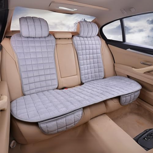 Image of HSR 7 Pcs Set Comfortable Ultra-Soft Car Seat Cover, Breathable Flax Fabric Front & Back Seat Car Seat Cover for All Seasons - Universal Fit (7 Pcs Set)