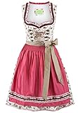 Stockerpoint Damen Dirndl Isadora Kleid für besondere Anlässe, Creme-Fuchsia, 44