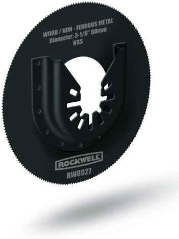 Rockwell RW8927 3-1/8-Inch Sonicrafter Oscillating Multitool HSS Saw Blade with Universal Fit System Black image 4