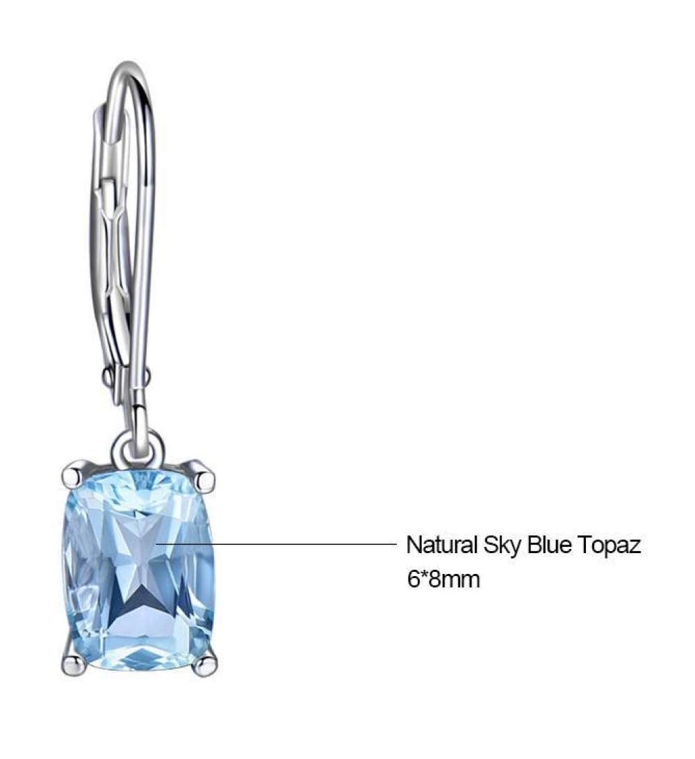 MIDJ Ohrstecker Silber 925,Minimalistische Creolen 925 Sterling Silber Blaue Zirkonia Creolen Kreis Tropfen Ohrringe Für Damen Mädchen Party Büro Charme Schmuck