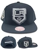 Mitchell & Ness Los Angeles Kings Vintage NHL Team Retro 50th Anniversary Big Face Black Gray Snapback Hat Cap