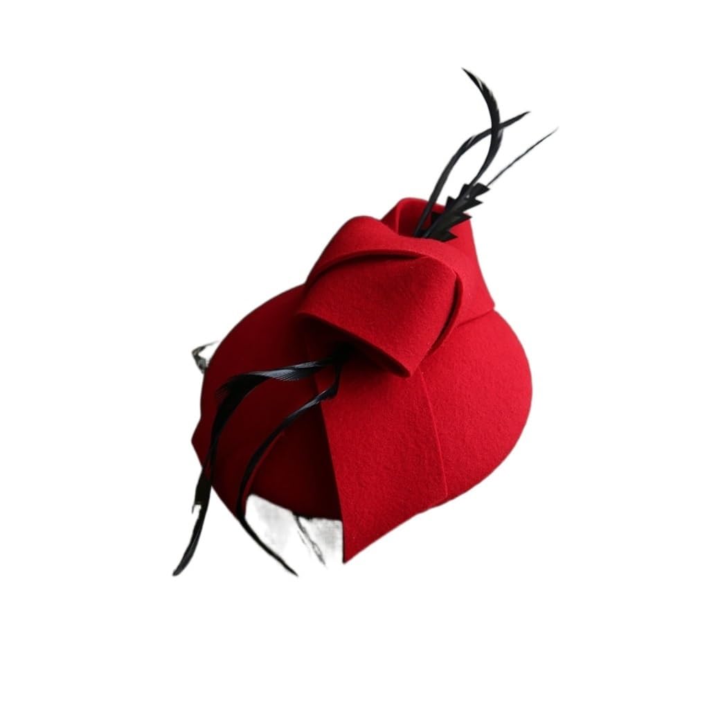 Chapeau haut-de-forme anglais et robe mariée rouge cheongsam