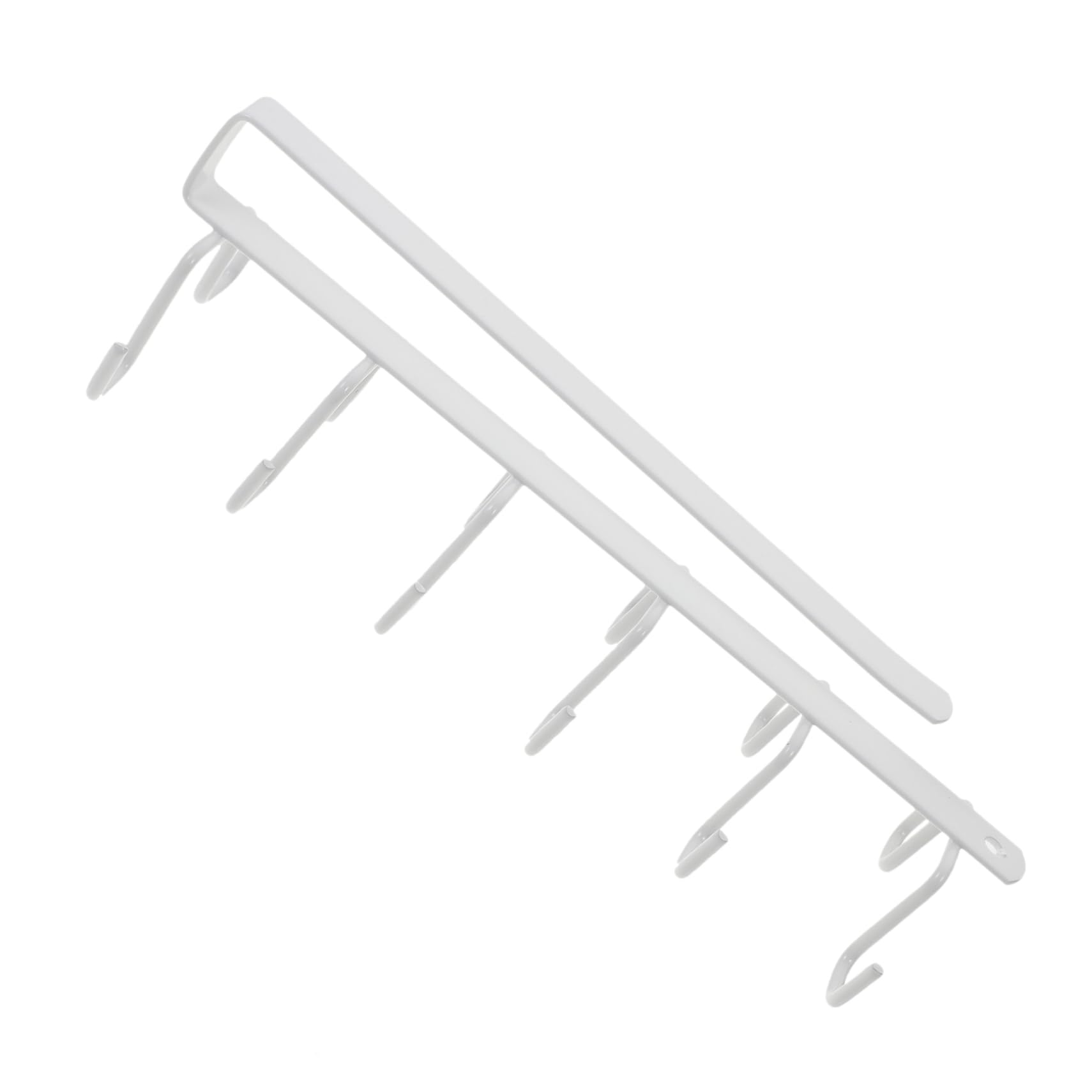 Cabilock 4 pezzi Portaoggetti Cucina Bianco Semplice Ganci da Parete per Tazze e Utensili Organizer Facile da Installare per Armadietti e Mensole Supporto per Cucina