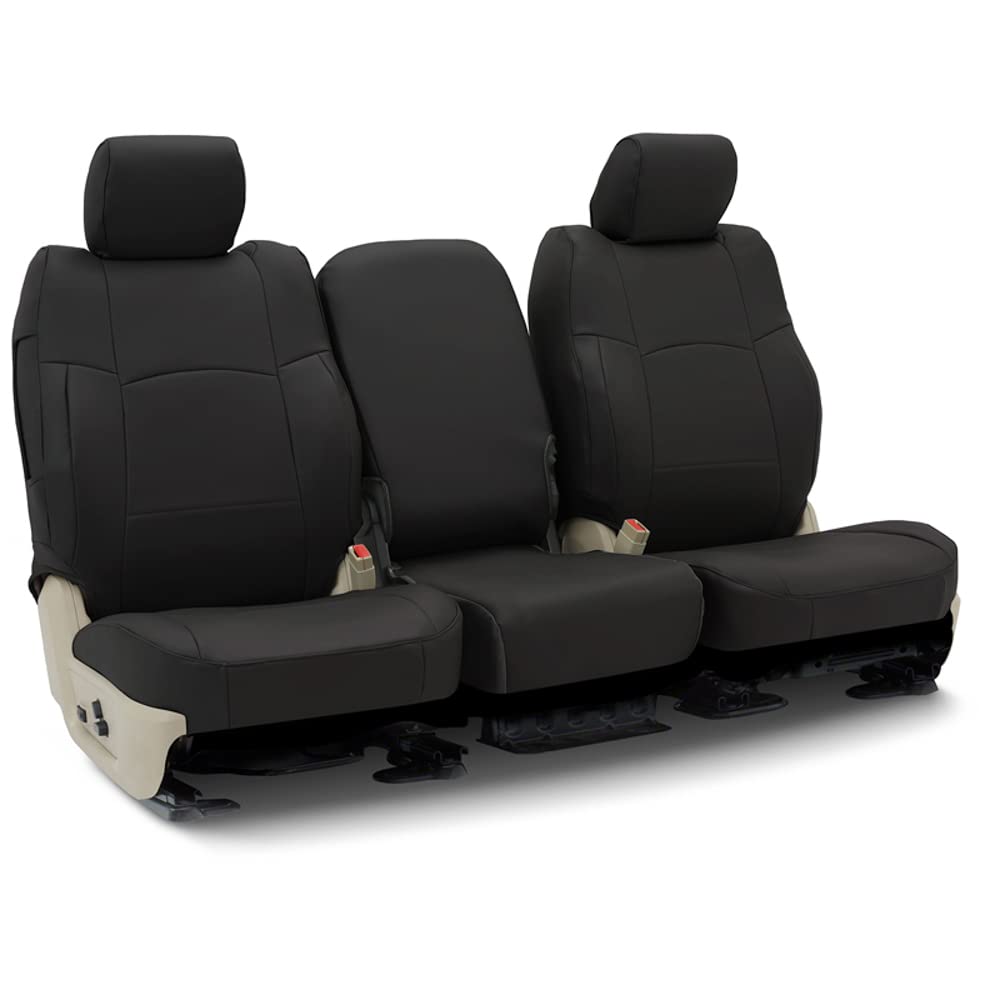 Coverking Custom Fit Seat Cover Designed for Select Kia Models: 1 Row, Rhinohide Fabric, Black