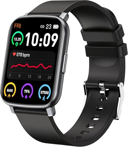 Paukila Smart Watches for Men, 1.65" Fitness Watch with 24/7 Heart Rate/Blood Pressure/Sleep Tracker, Activity & Fitness Tracker with Calories/Step Counter, Waterproof Smart Watch for Android iPhone