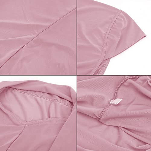 Girls Instant Hijab Muslim Arab Scarf Shawls Neck Wrap Kids Islamic Solid Color Headscarf Turban for 7-12 Years Old4