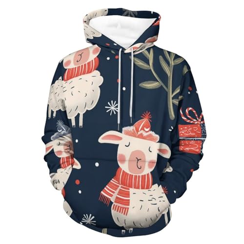 Pullover mouton de dessin animé sweat à capuche manches longues taille S