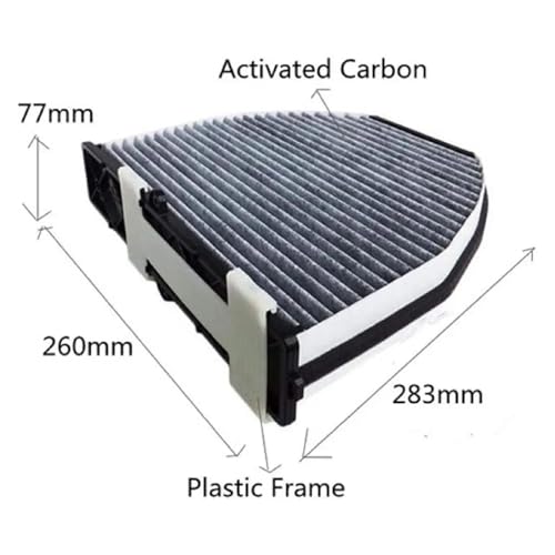 Filtro de aire de cabina gris compatible con coche Benz E350, repuesto técnico 2128300318 2