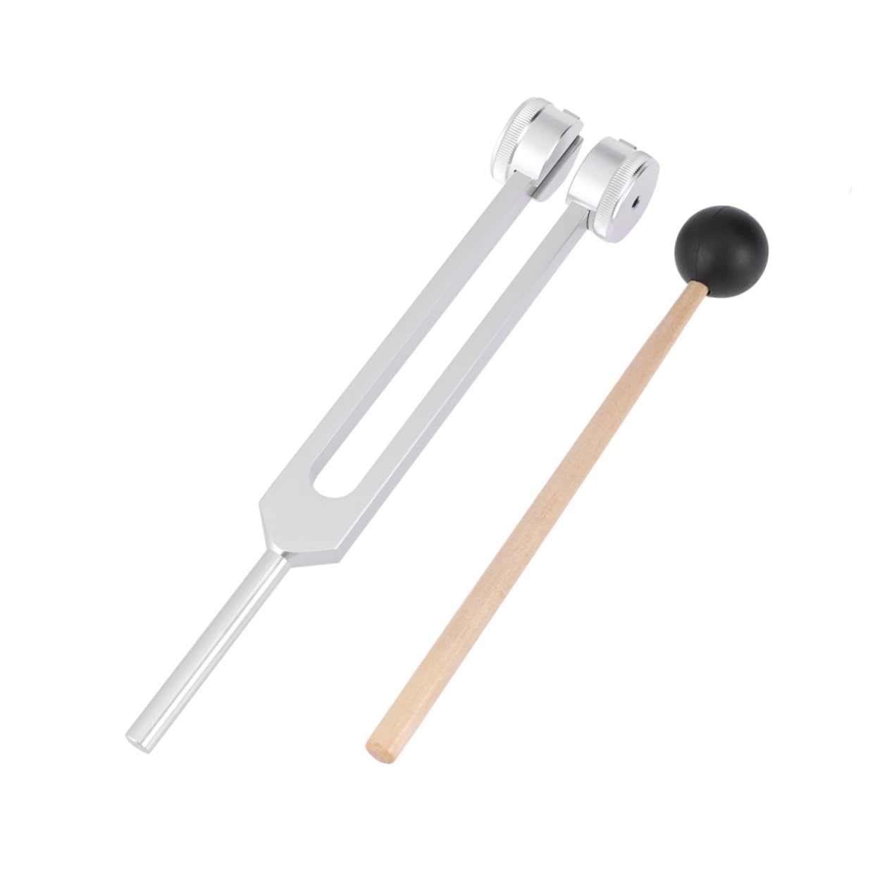 Sosoport 1Pc Tuning Fork Hammer Set Clinical Grade Aluminum Tuning Fork with Silicone Hammer for Professional Use for Vibration Sense Checks and Healing Tuning Fork Hammer