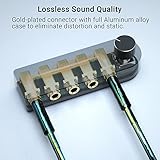 Cubilux Bidirectional 4-Channel 6.35mm Audio Switcher, 1x TRS to 4x TRS Passive Stereo 4-Port 1/4” Quarter Inch Monitor Selector Box Compatible Speaker Headphones Subwoofer Desktop Audio System Mixer - Image 5