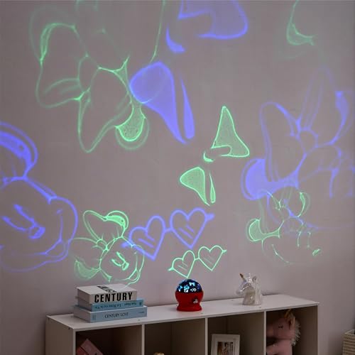 Image of Disney Minnie Mouse Rotating LED Projector Lamp & Night Light,Kids Bedroom Lighting, Battery or USB Operated