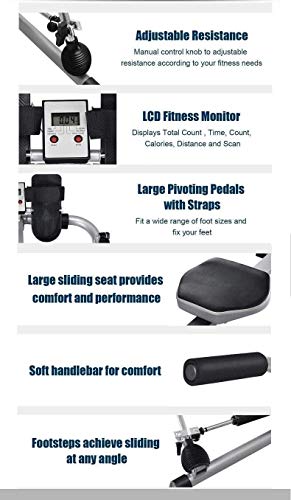 Image of Rowing Machines Rowing Machine Household Small Indoor Scull Folding Rowing Device Multifunctional Rowing Fitness