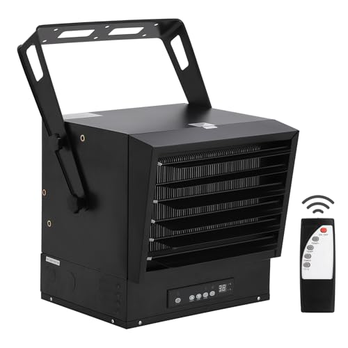 10000W Garage Heater 240V Digital Fan-Forced Wall Mount Shop Heater with Full-Function Remote, Hardwired Shop Heater with 12H Timer, Overheat Protection, Ideal for Garage, Workshop