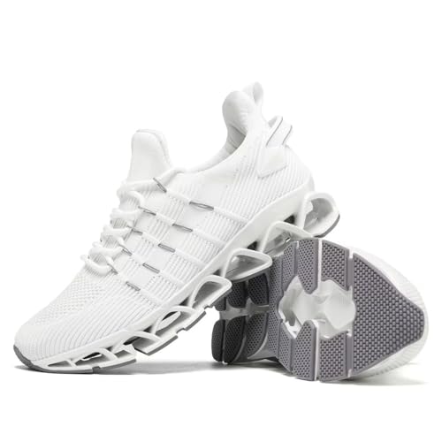 Image of Mens Running Shoes Mesh Breathable Trail Runners Fashion Sport Blade Walking Tennis Sneakers