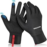 Dachgo Lightweight Touchscreen Running Gloves, Thermal Gloves Liner Warm Gloves for Cold Weather for Men Women, Perfect for Cycling Running Driving Hiking Walking Sporting (Medium)