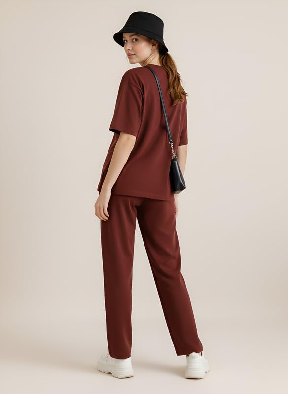Image of My Swag Women Casual Nightwear Co-Ord Set | Soft Cotton T-Shirt & Pajama with Cartoon Print | Home Wear & Sleep Wear for Ladies