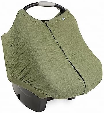 Little Unicorn Breathable Car Seat Canopy | Magnetic Closure Cover & Universal Fit | Protection & Privacy for Baby (Fern)