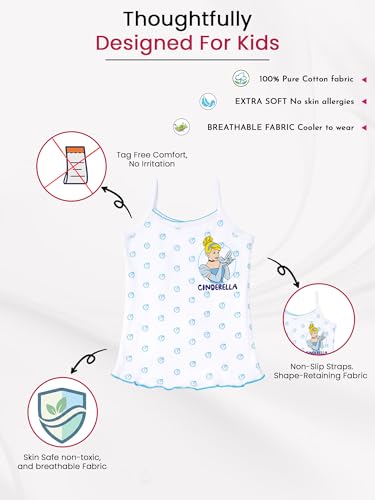 Image of BODYCARE Kids Girl's Combed Cotton Slip 100% Cotton Soft Comfortable | Skin Friendly | Innerwear | Pack of 4
