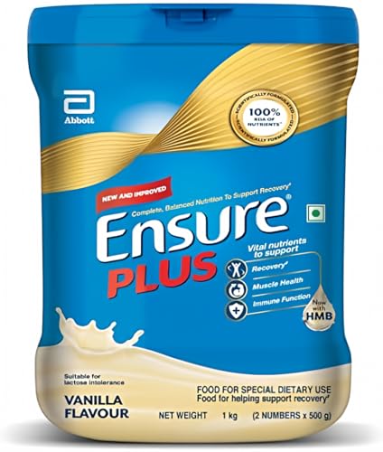 Hushveda – Herbalizing the Future Ensure Plus Powder - 1 Kg Vanilla, Blue Refill Pack