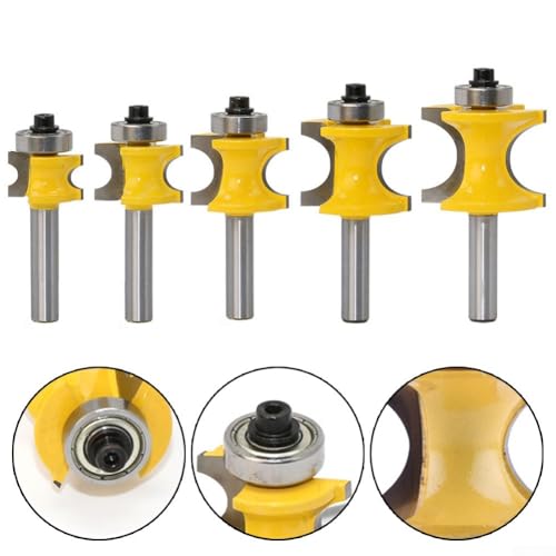 Juego de 5 brocas de carburo de 8 mm para carpintería y perfilado de mesas con CNC 3