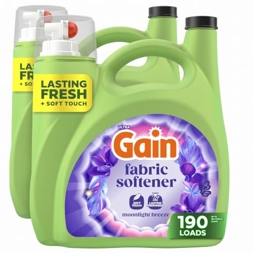 Gain Liquid Fabric Softener, Moonlight Breeze | 190 Loads | 140 fl oz | Pack of 2 - image 1