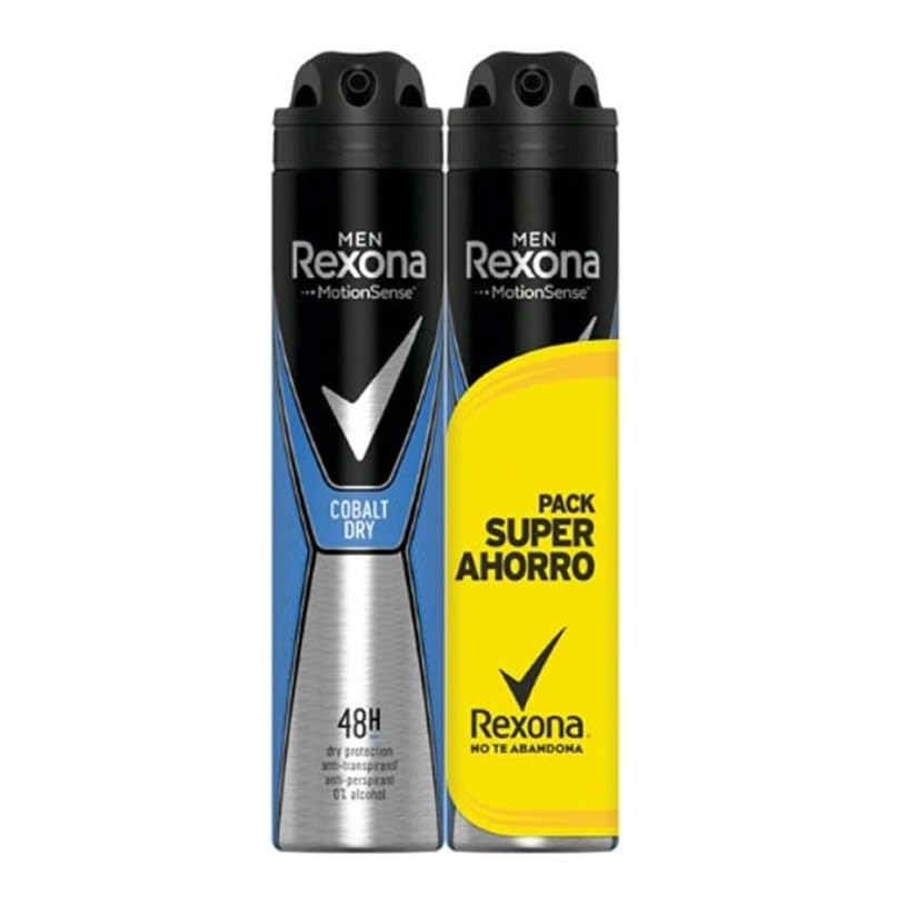 Rexona Cobalt Dry Lot de 2 déodorants anti-transpirants pour homme 2 x 200 ml L'emballage peut varier