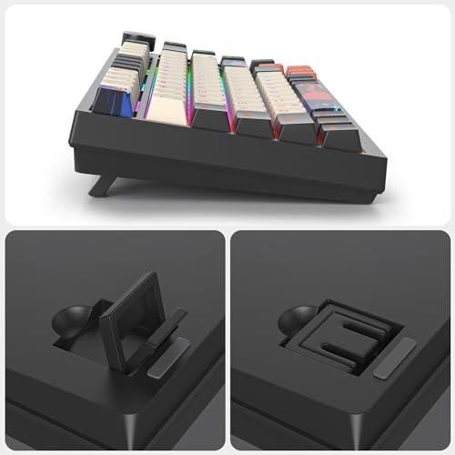 Image of Fogruaden Wired 75 Percent Gaming Keyboard, RGB Backlit 75% Percent Mechanical Keyboard, Gasket Mount TKL Mechanical Keyboard, Hot Swappable Red Switch, NKRO Compact Gaming Keyboard with Volume Knob