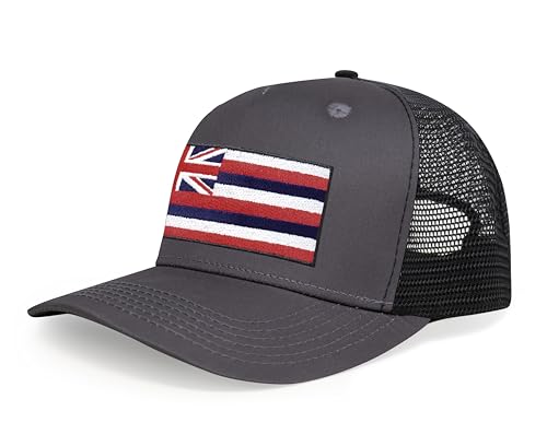 Image of International Tie State Hat for Men and Women, Adjustable Snapback Trucker Baseball Cap with Embroidered Patch