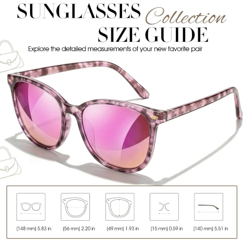 Image of Myiaur Polarized Sunglasses for Women with UV400 Protection Mirrored Lens