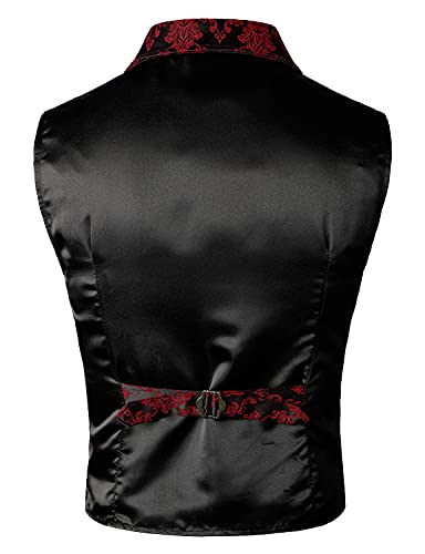 Image of VATPAVE Mens Victorian Suit Vest Steampunk Gothic Waistcoat