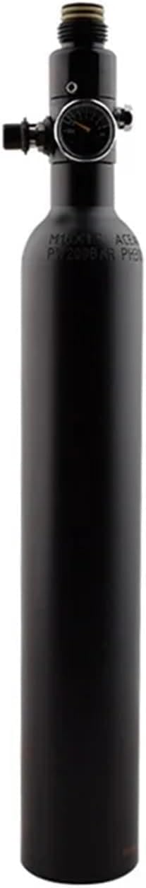 1pcs 0.36L 200BAR/3000PSI Air Tank Pressure Regulator Output 160PSI to 3000PSI Black Aluminum Gas Cylinder for Station Diving(Tank and 850PSI)