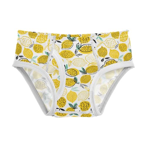 visesunny Boys Potty Training Underwear Lemon with Dot Breathe Cotton Briefs Size 2T-8Y for Toddler