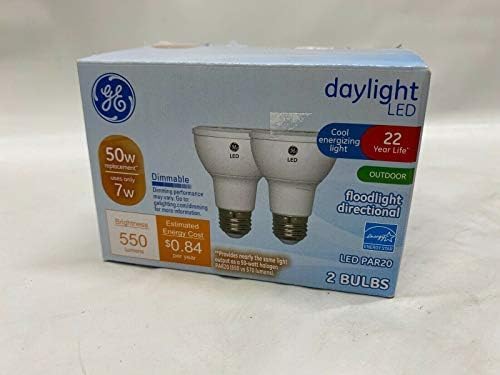 GE Classic 2-Pack 50 W Equivalent Dimmable Par20 LED Light Fixture Light Bulbs (Daylight)