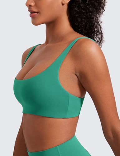 Image of CRZ YOGA Butterluxe Square Neck Sports Bras | Light Support, Removable Pads, Yoga, Extremely Soft, Low Coverage, Adjustable Spaghetti Straps, for Women