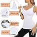 Camisoles with Built in Bra Compression Padded Shapewear Tank Tops for Women White Tank Tops with Built in Bras Tummy Control