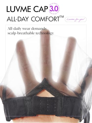 luvme hair all-day comfort real glueless 7x6 hd lace wig 200 density partingmax lace wigs loose body wave lace front wigs human hair pre cut plucked lace frontal 18 inches natural black color