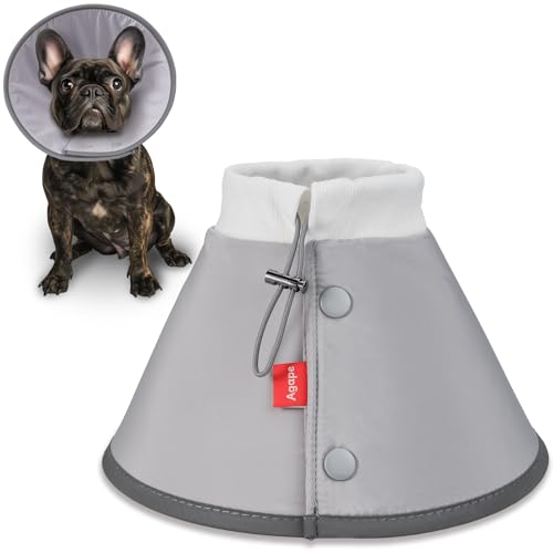 Image of Agape Soft Dog Cone for Small Dogs & Cats, Recovery Collar to Stop Licking | Comfy E-Collar Alternative for Puppies, Adjustable Cloth Cone After Surgery, Protective Neck Cone for Kittens, Washable