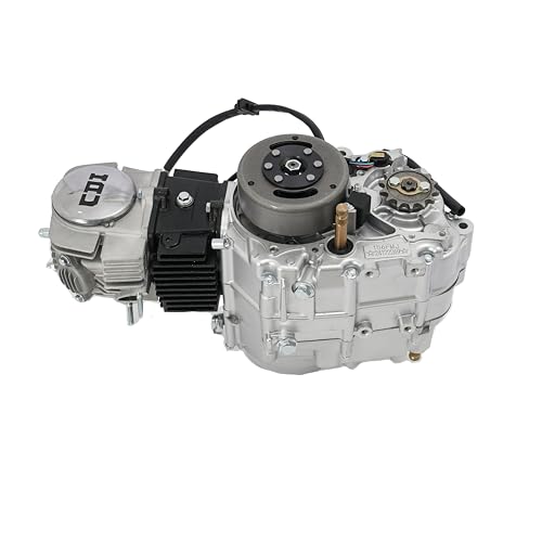 140CC 4-Stroke Engine Motor, Kick Start, Horizontal Single Cylinder, 8kW/7500RPM, 9.5N.M Torque, Aluminium & Steel, Complete Kit with CDI, Carburetor, Gear Shift, for Mini Trail, Monkey, XL70, CRF50