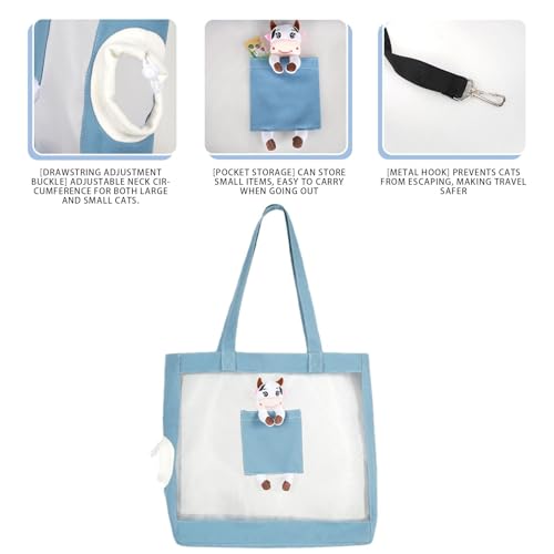 AZSUL Bolsa de viagem para gatos, porta-gatos macio, Bolsa de ombro para viagem de animais de estima