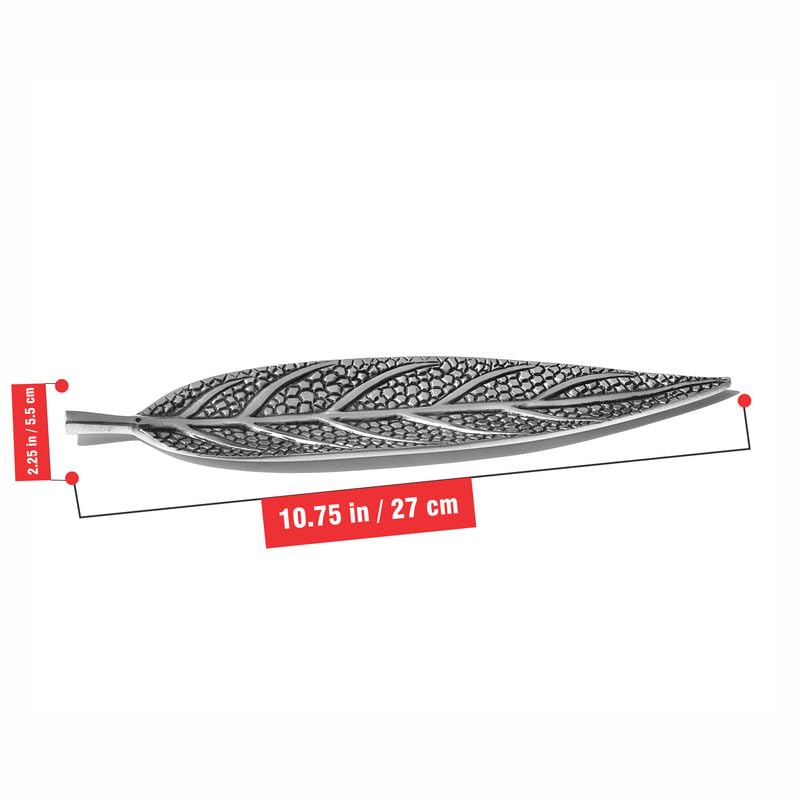 Image of Pure Source India Aluminium Leaf Design Incense Holder /Agarbatti Stand /Incense Sticks Holder (10.75 inch)