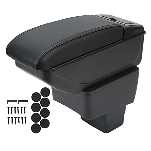 Boîte d'accoudoir de voiture double couche pour CX-3 2015-2018 rangement noir