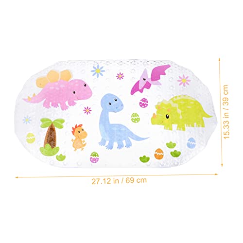 Tapis de bain antidérapant bébé dinosaure PVC ventouses sol