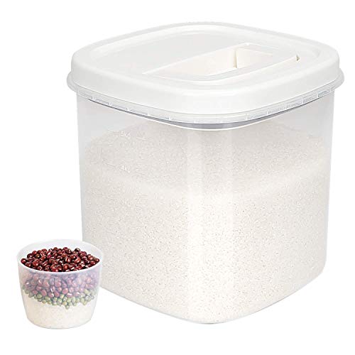 Auscrezicon rice storage container 10 lbs bpa free cere…