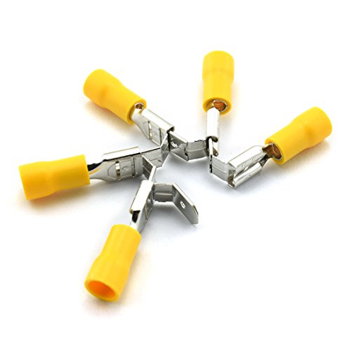 Dzs Elec 30Pcs A.w.g 12-10 16-14 22-16 Crimp Connector Kit Pvc Semi-Insulated Piggy Back Spade Quick Splice Male/Female Wire Terminals #TOP3