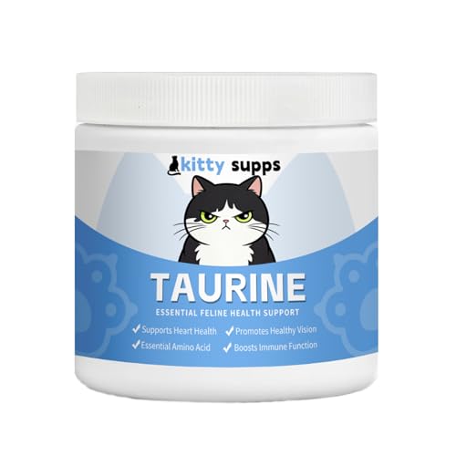 Kitty supps Taurine,Kitty supps Taurine Powder for Cats,Boost Energy & Vitality,Mix in Food, Water-Soluble,with Dosing Spoon (1)