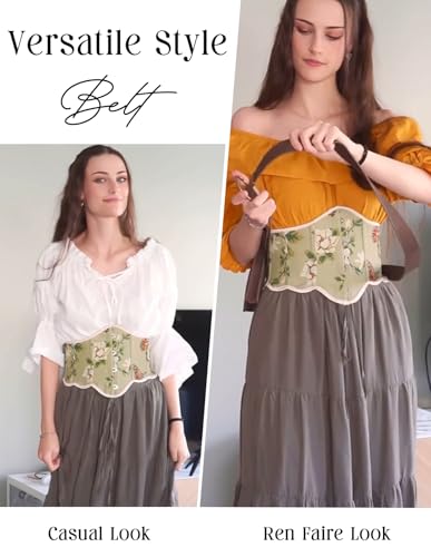 Scarlet Darkness Corset Belt for Women Vintage Renaissance Floral Underbust Corsets3