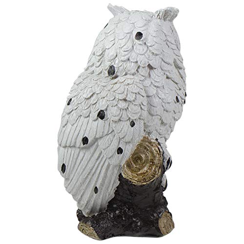 Estatua búho con brillo en rama 6 pulgadas miniatura 4