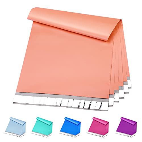 Image of Metronic Poly Mailers 12x15.5 200 Pack Self-Seal Shipping Bags, Peach Pink | Strong Adhensive, 2Mil Thick, Waterproof, Tear-resistant, Mailers Poly Bags Shipping Envelopes for Clothes and Small Business