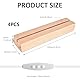 BORDEAG Led Sockel Holz 4 Stück, Led Lichtsockel USB Holzsockel, Led Leuchten Sockel Rechteckiger Beleuchteter 7 Farben Einstellbar für Acrylglas, Kristallglasplatte, 15 cm Lang