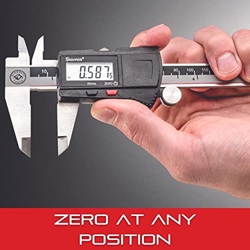 Starrett Stainless Steel Ip67 Electronic Slide Caliper With Slc - 0-6" Range.0005" Resolution, Lcd Display, Sps Output, In/Mm Conversion - 798B-6/150 W/Slc #TOP2